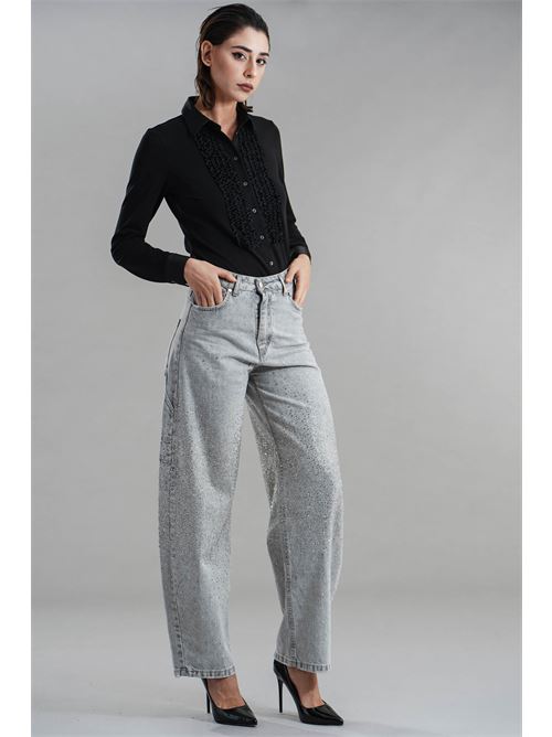 Jeans Baggy gold digger denim | CHARLI-PNDENIM GRIGIO